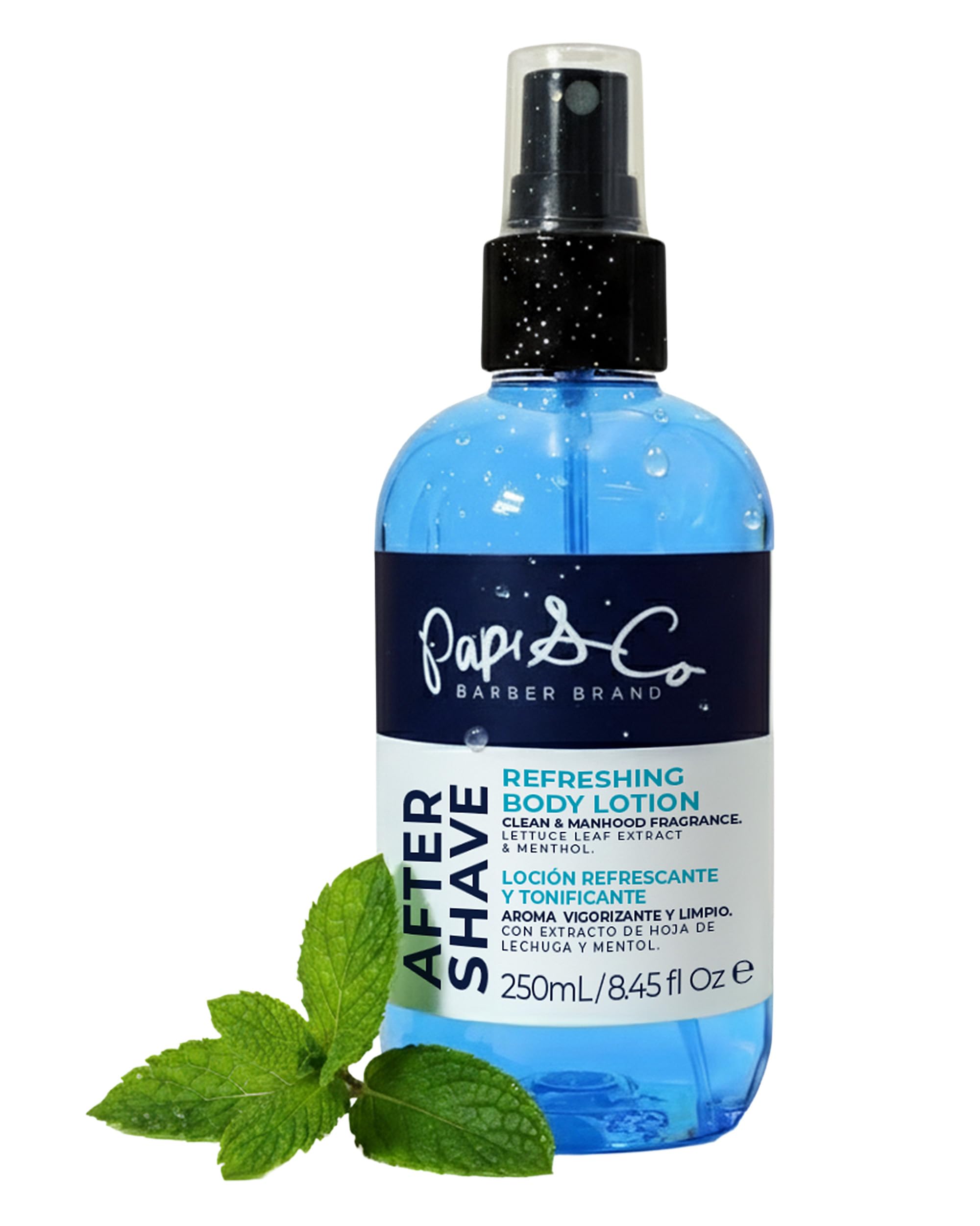PAPI & CO. After Shave Lotion for Men – Menthol Cooling & Lettuce Leaf Extract, 250 mL