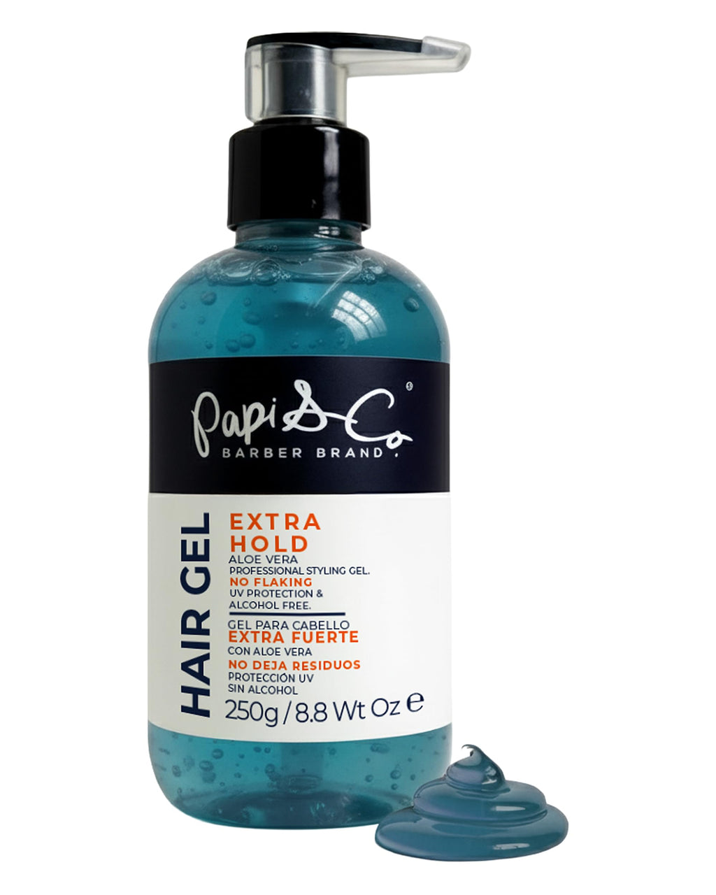PAPI & CO. Hair Gel Extra Long Hold for Men – Alcohol-Free, UV-Protected, Flake-Free