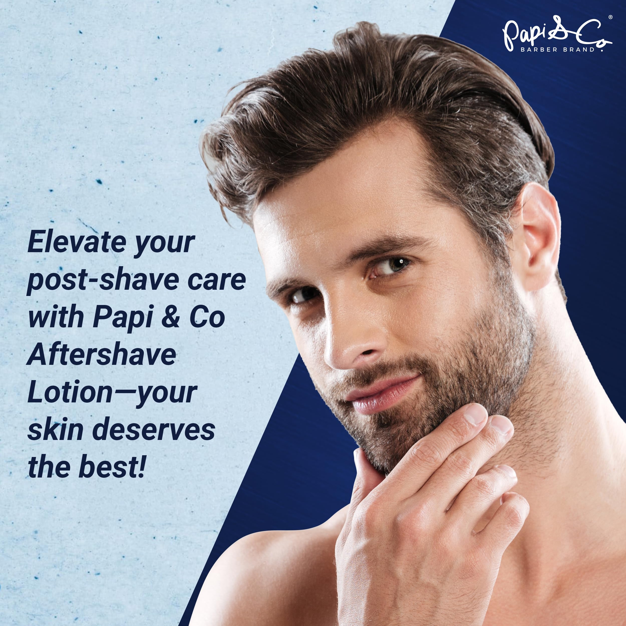 PAPI & CO. After Shave Lotion for Men – Menthol Cooling & Lettuce Leaf Extract, 250 mL