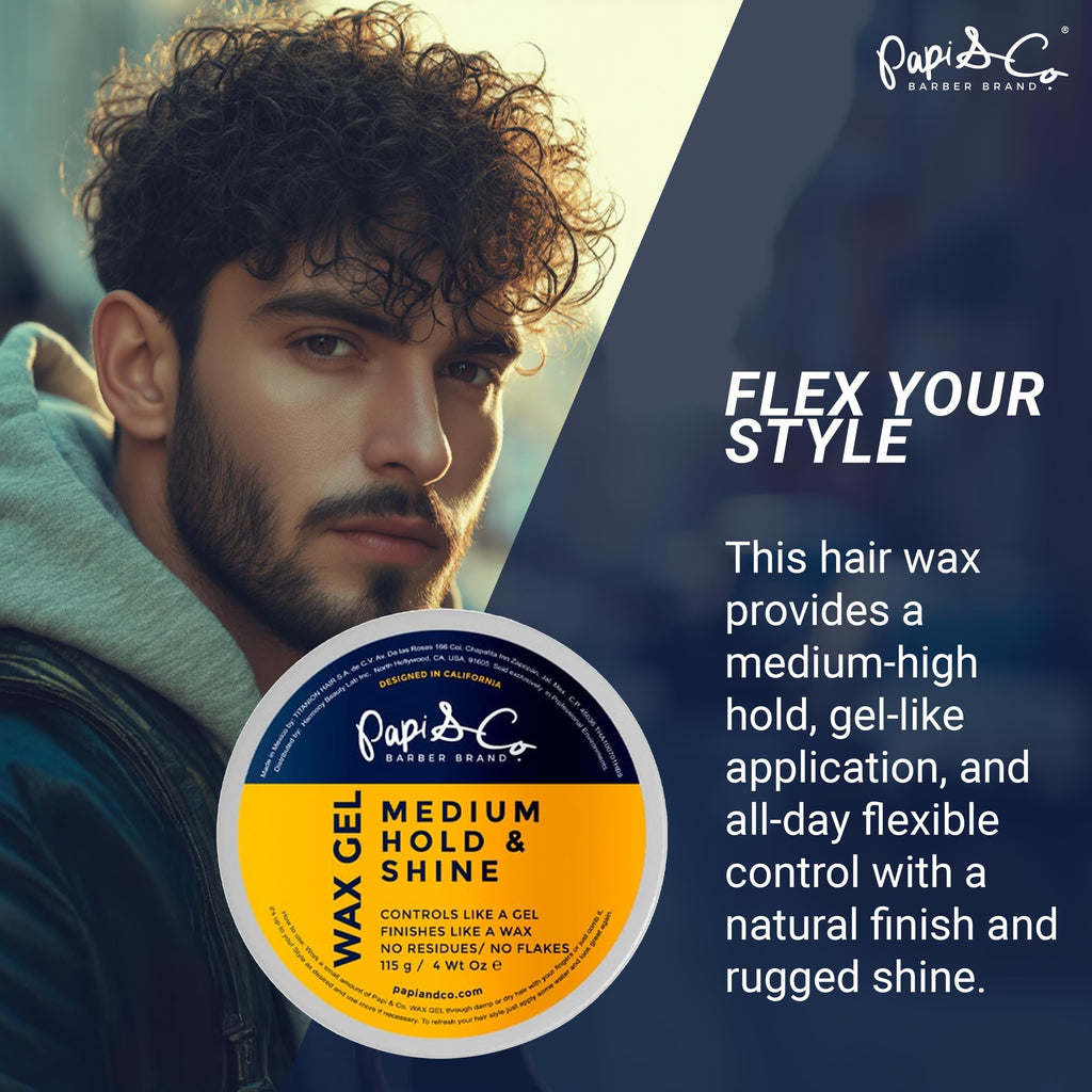 PAPI & CO. Wax Hair Gel for Men — Medium-Hold, Water-Soluble, 100 g