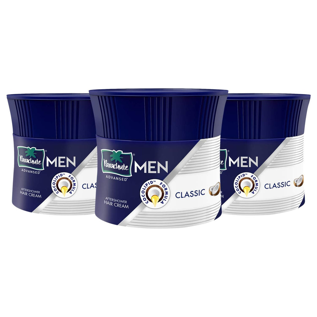 Parachute Advansed Hair Cream for Men – Coconut Moisturizing, Non-Sticky, After Shower, Pack of 3