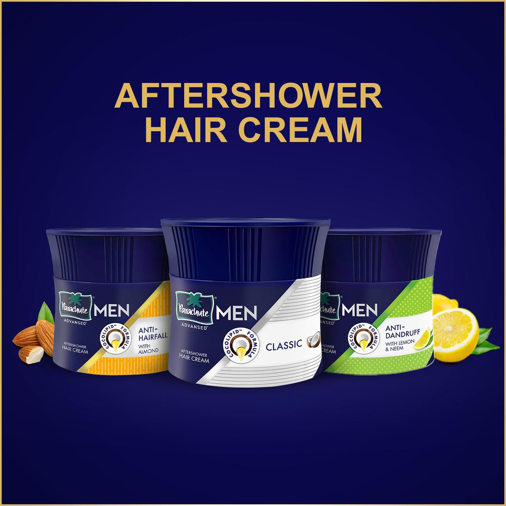 Parachute Advansed Hair Cream for Men – Coconut Moisturizing, Non-Sticky, After Shower, Pack of 3