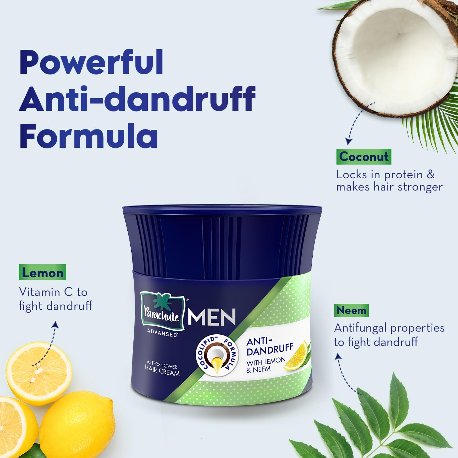 Parachute Advansed Men Hair Cream – Anti-Dandruff (100g) Pack of 3