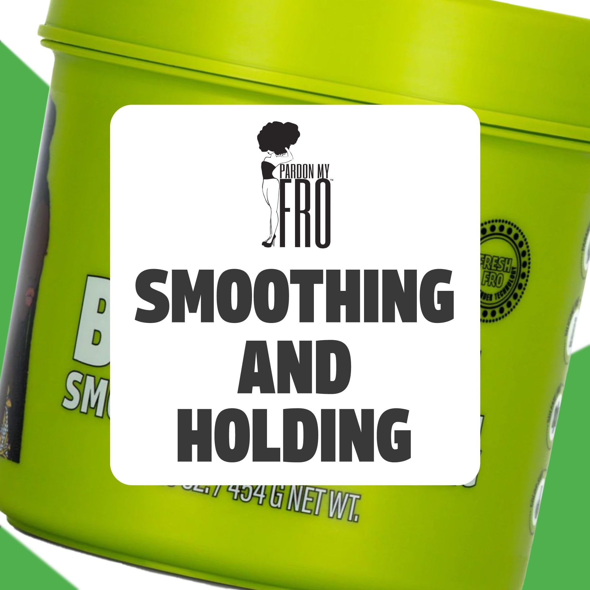 Pardon My Fro Braiding Gel - Strong Hold, Sleek Edges & No Flakes - 16 oz