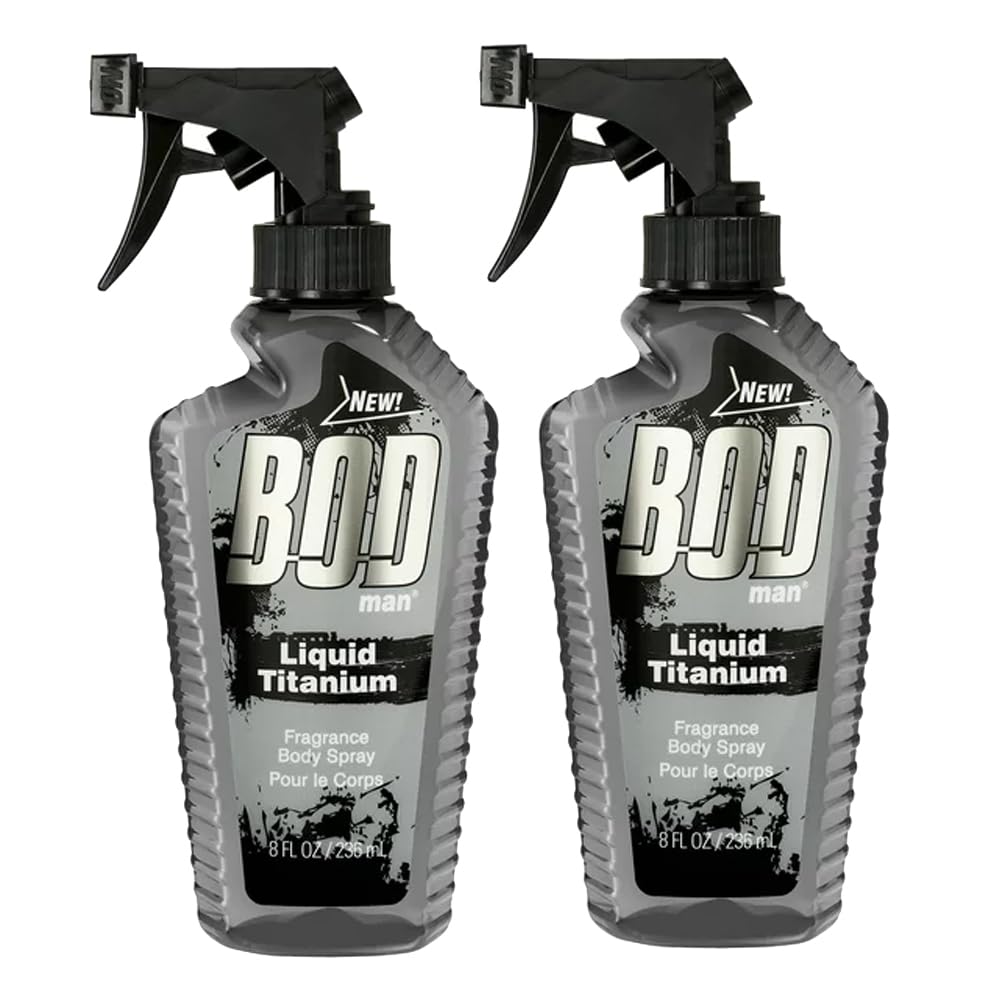 Parfums De Coeur Bod Man Liquid Titanium Fragrance Body Spray for Men – 8 oz