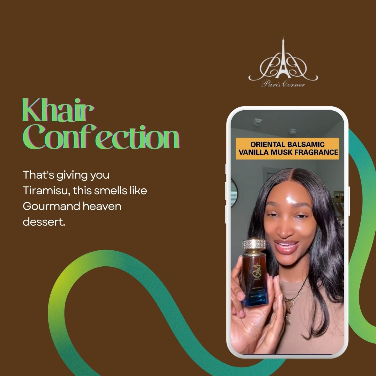 Paris Corner | Khair Confection EDP 3.4 Fl Oz | Unisex Sweet Candy Scent with Pear, Whipped Cream, Jasmine & Vanilla