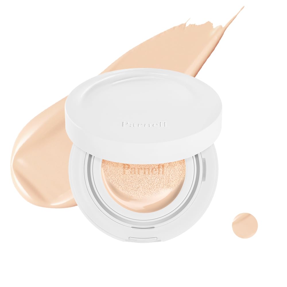 Parnell Cicamanu Serum Cushion – Moisturizing Foundation for Sensitive & Dry Skin – Pearl Skin (0.52 fl oz, 17C)