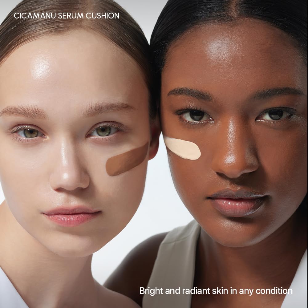 Parnell Cicamanu Serum Cushion 57N Deep Amber 0.52 fl oz | Hydrating Serum Cushion for Sensitive Skin | K-Beauty