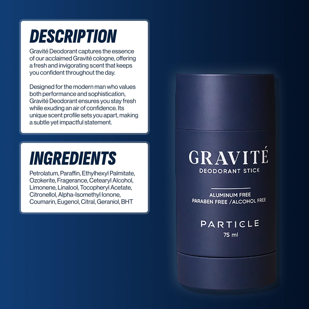 Gravité Deodorant for Men by Particle — Fresh Bergamot & All-Day Scent