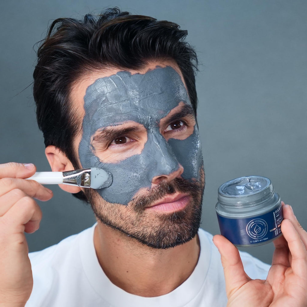 Particle Mineral Face Mask for Men – Hydrating Deep Cleansing Clay with Charcoal and Dead Sea Minerals