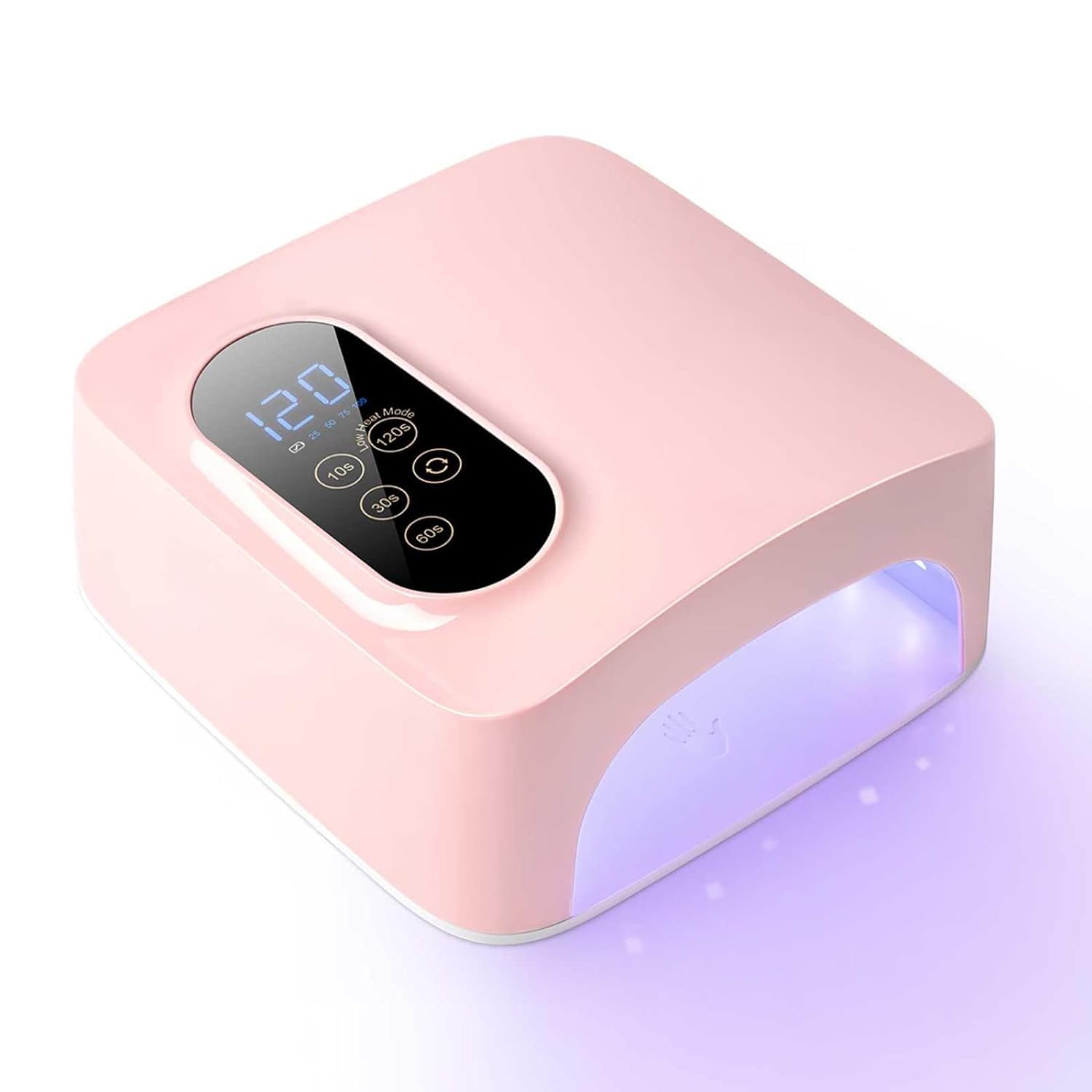 PASSHA 72W Cordless LED Nail Lamp – Rechargeable Gel Nail Dryer with 4 Timers & LCD Display