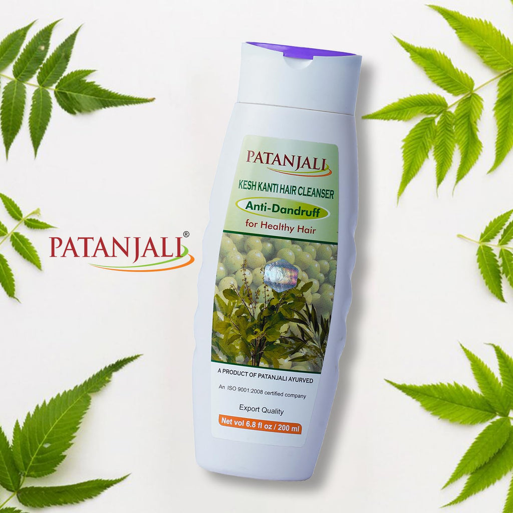 Patanjali Kesh Kanti Anti-Dandruff Shampoo - 200ml x 2 | Natural Hair Cleanser for Flakes