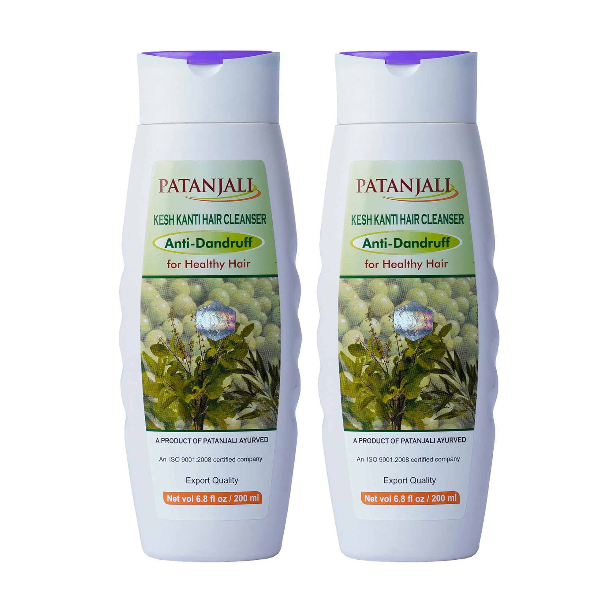 Patanjali Kesh Kanti Anti-Dandruff Shampoo - 200ml x 2 | Natural Hair Cleanser for Flakes