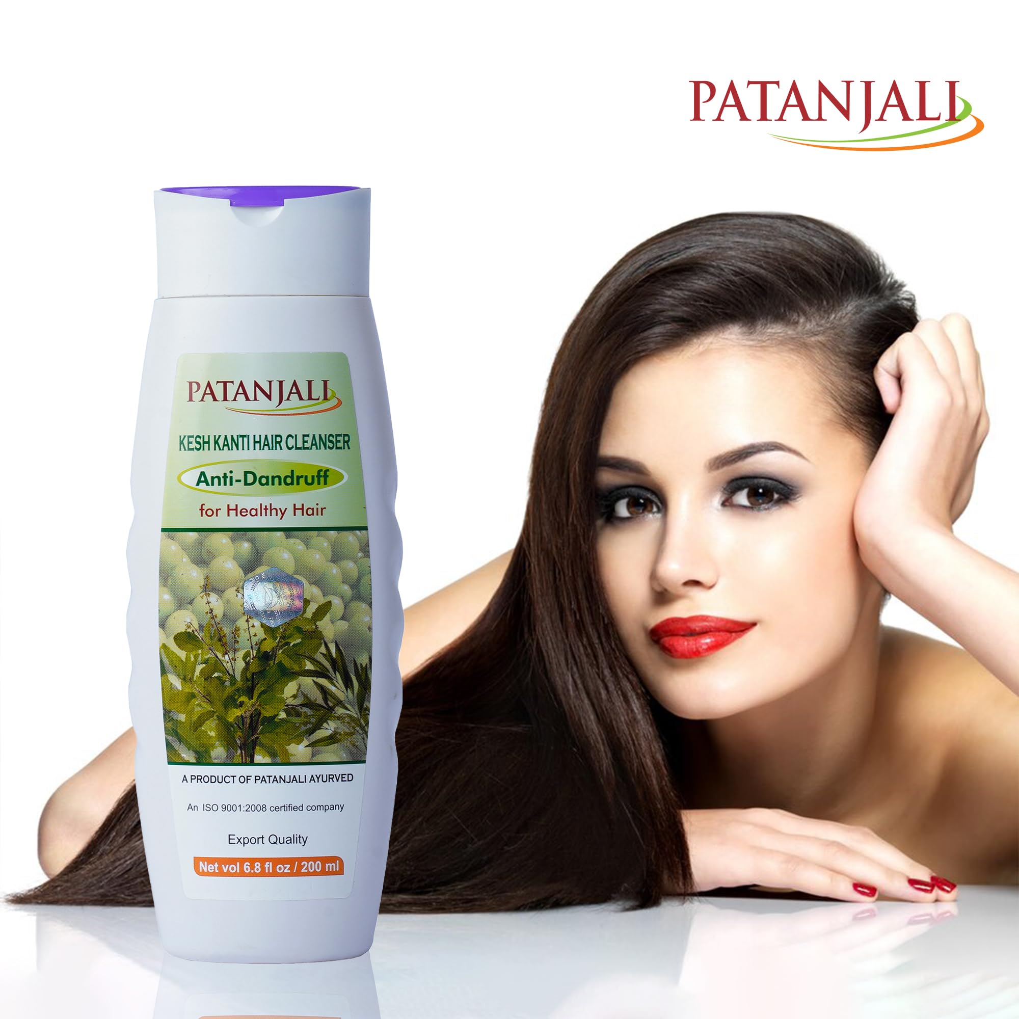 Patanjali Kesh Kanti Anti-Dandruff Shampoo - 200ml x 2 | Natural Hair Cleanser for Flakes