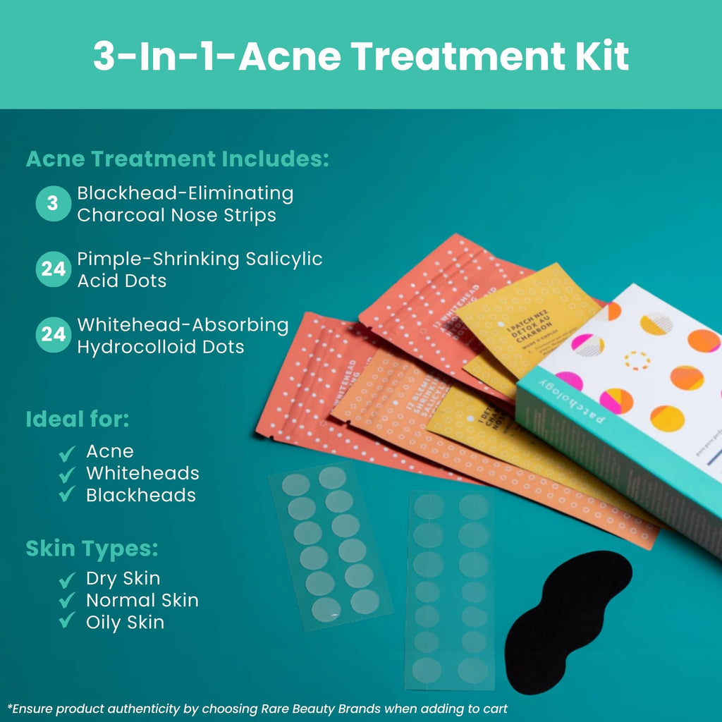 Patchology Breakout Box 3-in-1 Acne Treatment Kit – Nose Strips, Salicylic & Hydrocolloid Dots (2-Pack)