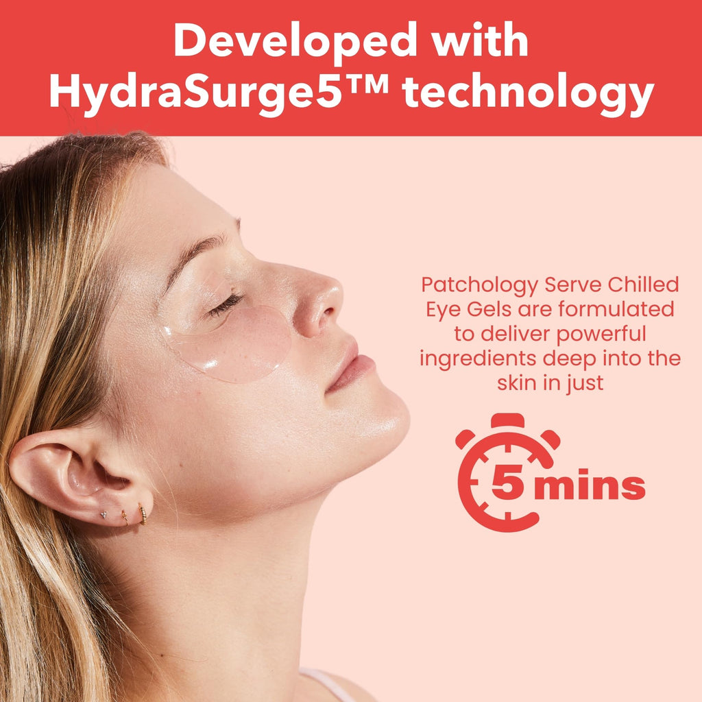 Patchology Serve Chilled Rosé Hydrating Under Eye Patches – Hyaluronic Acid & Antioxidants (30 Pairs)