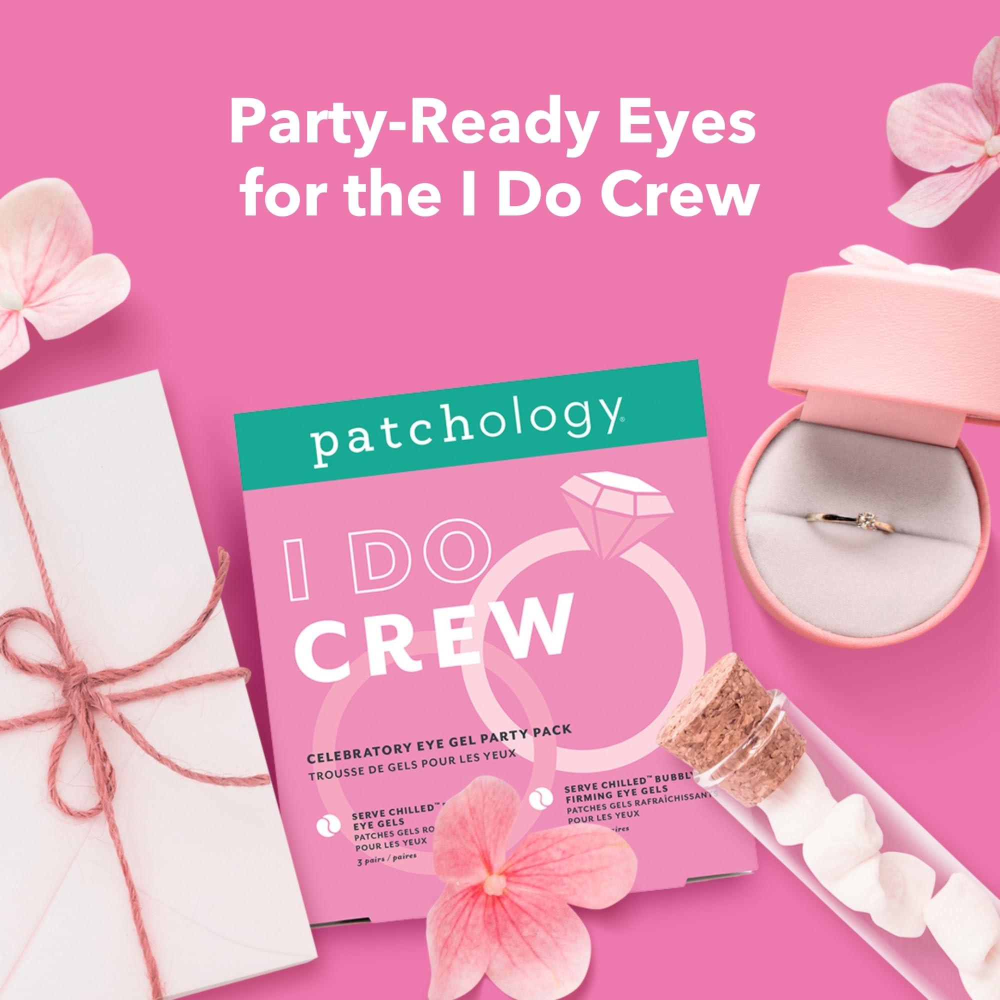 Patchology Hydrating Under Eye Gel Patches – I Do Crew Bridesmaid Gift Set (Rosé & Bubbly)