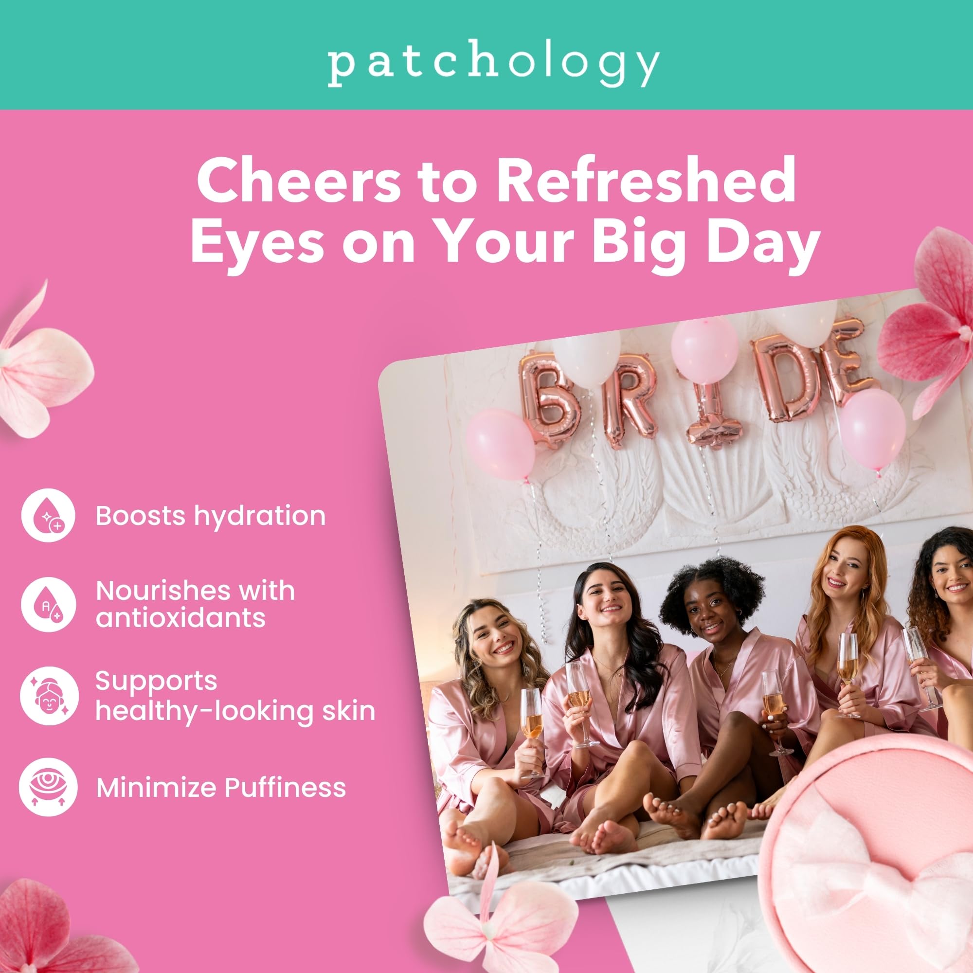 Patchology Hydrating Under Eye Gel Patches – I Do Crew Bridesmaid Gift Set (Rosé & Bubbly)