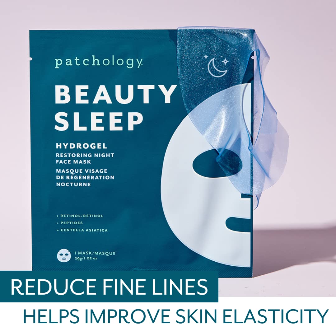 Patchology Hydrogel Face Mask with Retinol and Peptides – Beauty Sleep Hydration (2 Pack)