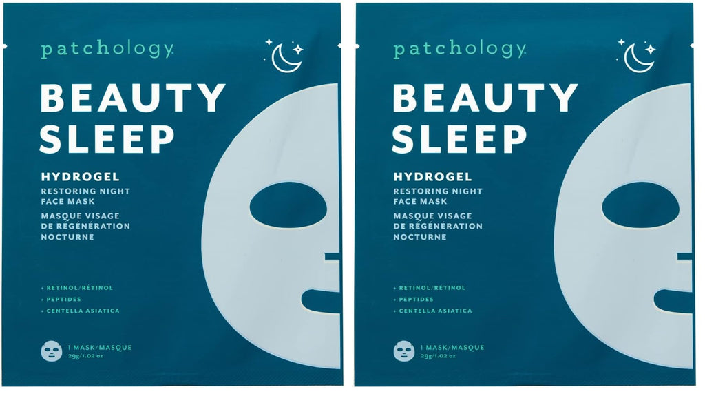 Patchology Hydrogel Face Mask with Retinol and Peptides – Beauty Sleep Hydration (2 Pack)