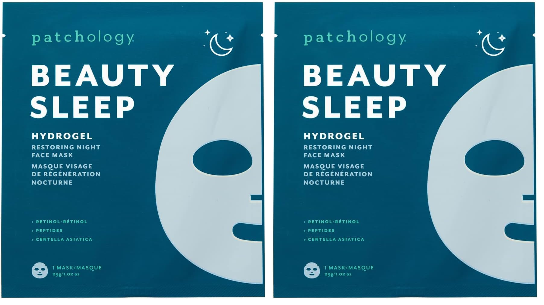 Patchology Hydrogel Face Mask with Retinol and Peptides – Beauty Sleep Hydration (2 Pack)