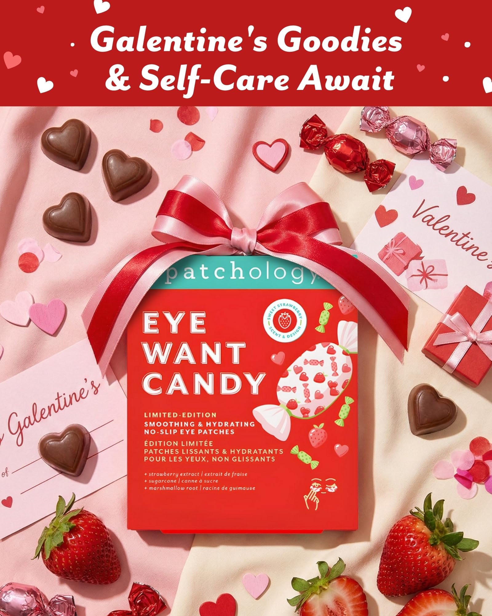 Patchology Eye Want Candy Hydrogel Patches – Puffy Eyes, Dark Circles & Wrinkles | Valentine’s Day Gift