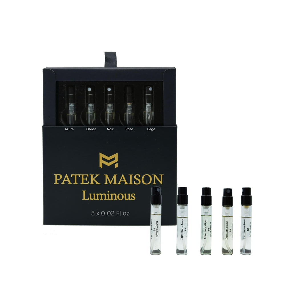 Patek Maison Luminous Discovery Mini Gift Set – 5 Unisex EDP Vials (0.085 oz each)