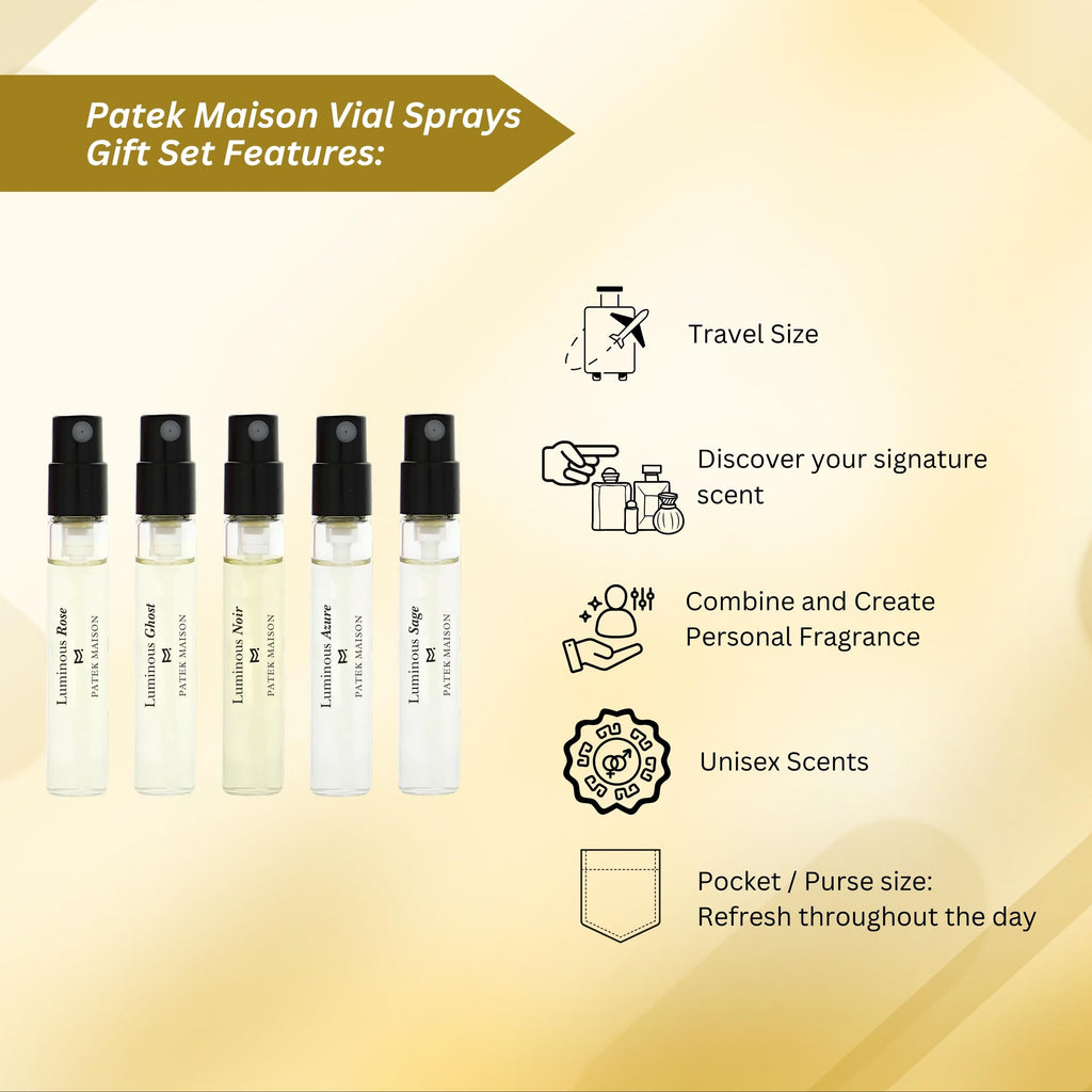 Patek Maison Luminous Discovery Gift Set – Unisex Mini EDP Sprays 0.10 oz
