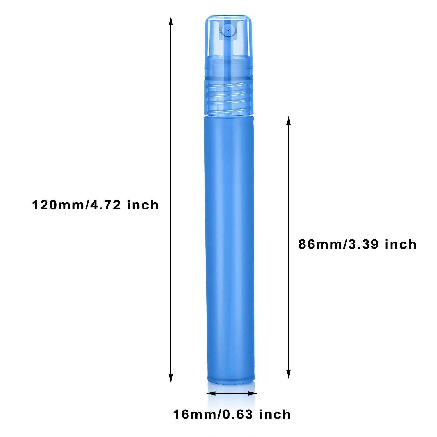 Patelai 20-Pack 10ml Frosted Fine Mist Spray Bottles – Refillable Travel Containers