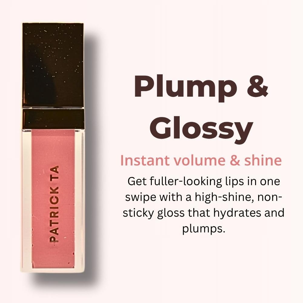 PATRICK TA Major Volume Plumping Lip Gloss – Say Less (Rich Milky Pink) | Vegan, Cruelty-Free