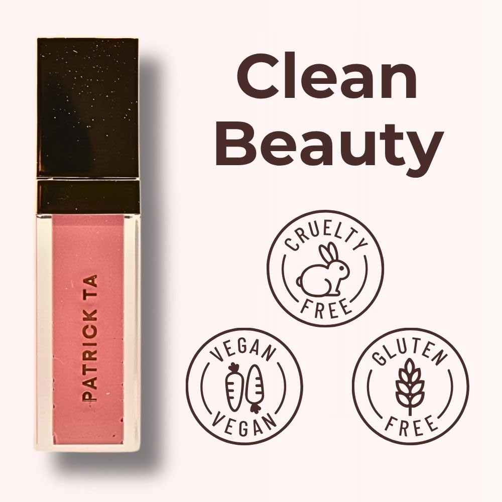 PATRICK TA Major Volume Plumping Lip Gloss – Say Less (Rich Milky Pink) | Vegan, Cruelty-Free