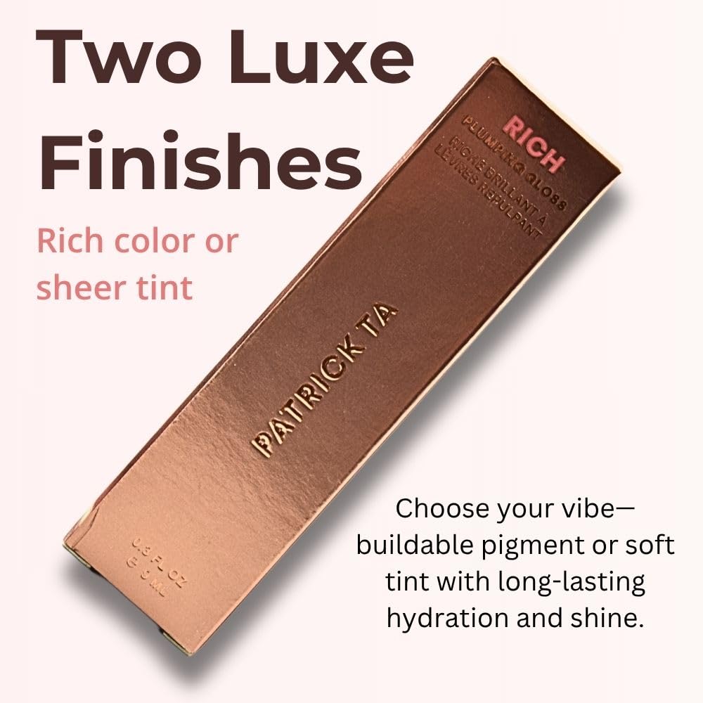 PATRICK TA Major Volume Plumping Lip Gloss – Say Less (Rich Milky Pink) | Vegan, Cruelty-Free
