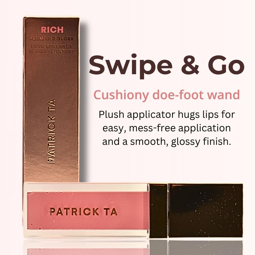 PATRICK TA Major Volume Plumping Lip Gloss – Say Less (Rich Milky Pink) | Vegan, Cruelty-Free