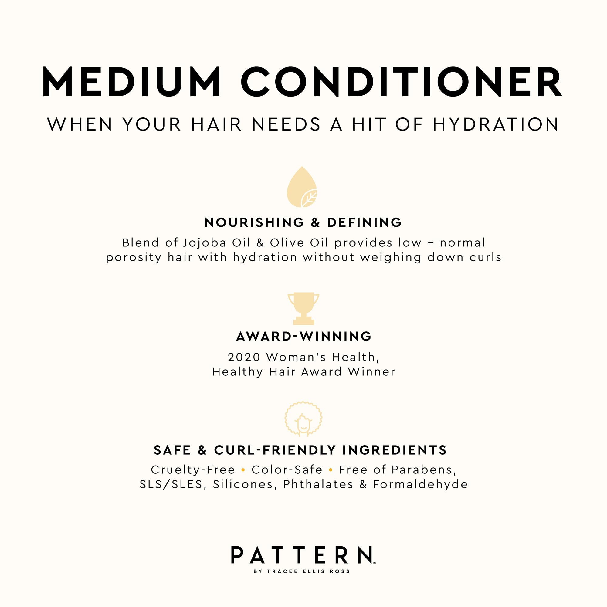 PATTERN Beauty Medium Conditioner by Tracee Ellis Ross – Hydration & Slip for 3a-4a Curls, 3 oz