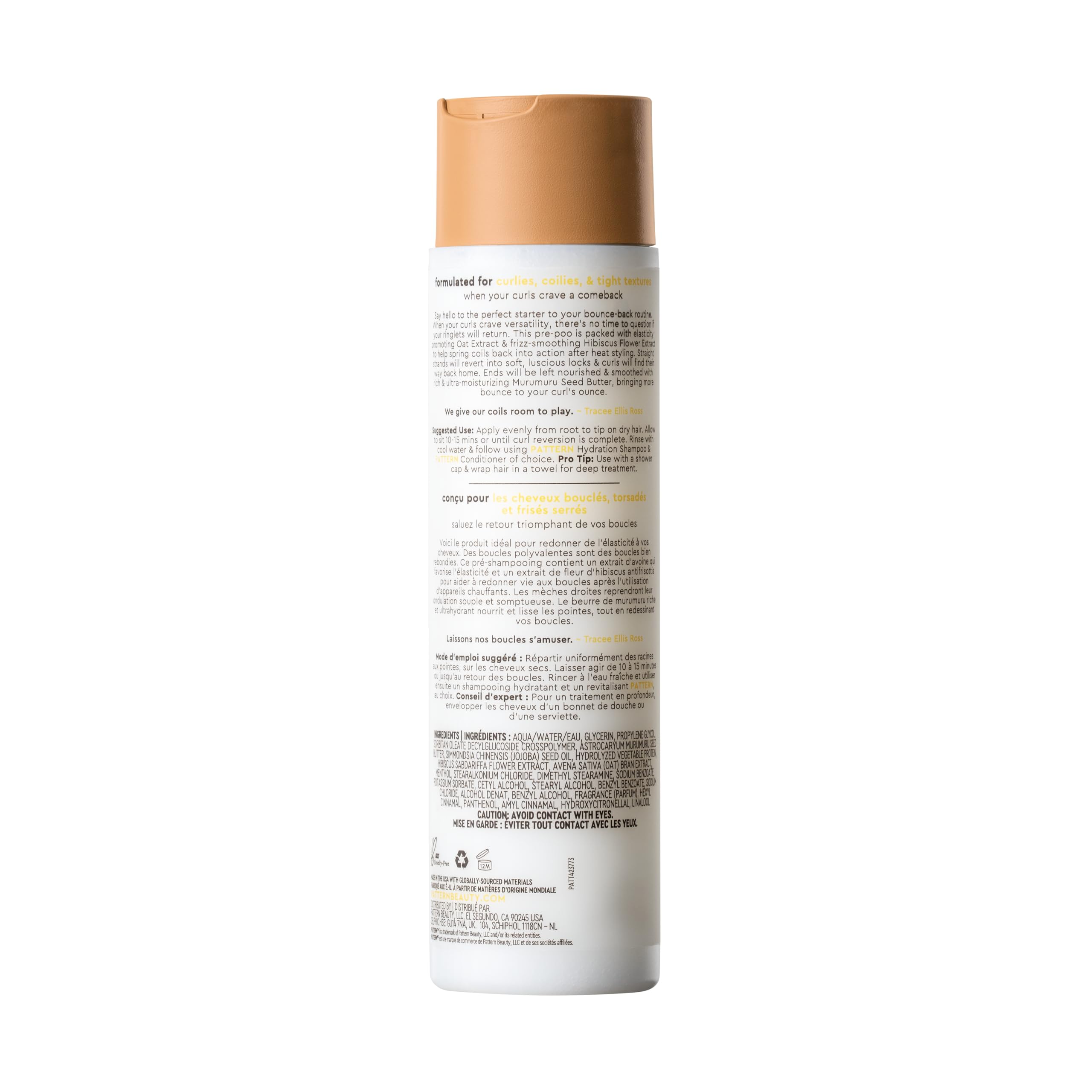 PATTERN Bounce Back Pre-Poo – Curl Revival Pre-Shampoo for Elastic Curls