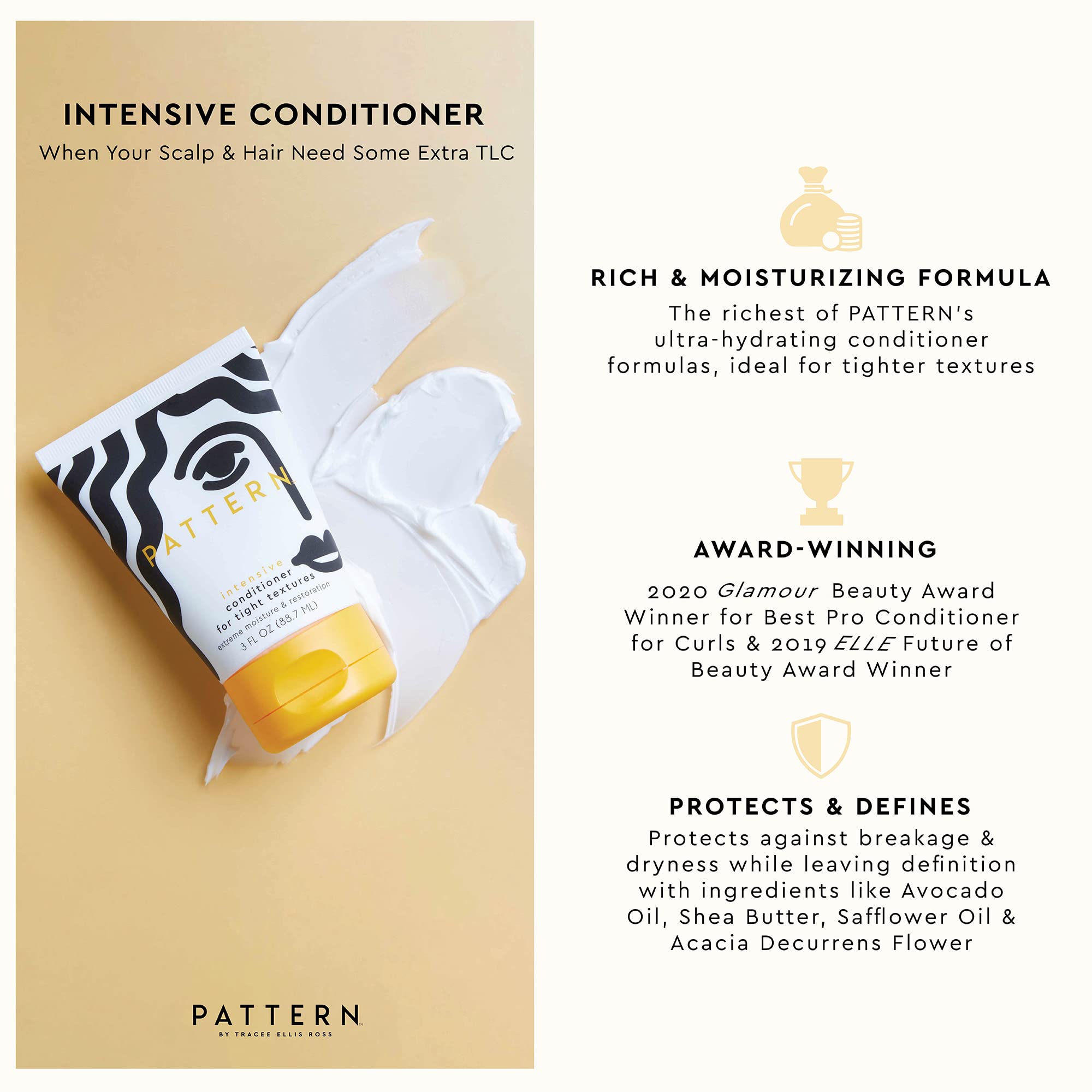 PATTERN Beauty by Tracee Ellis Ross Intensive Conditioner – 29oz, Shea Butter, Avocado Oil & Vitamin E