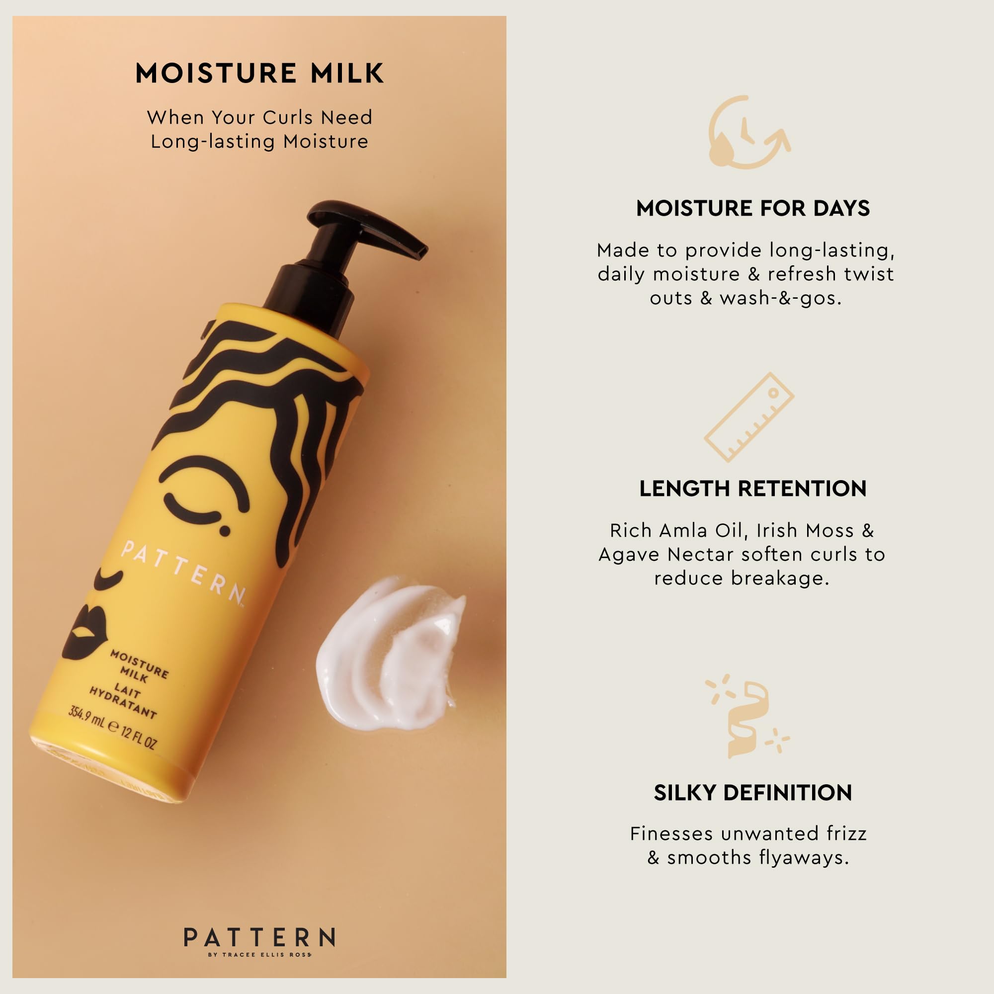 PATTERN Moisture Hair Milk by Tracee Ellis Ross – 12 oz / 354.9 ml