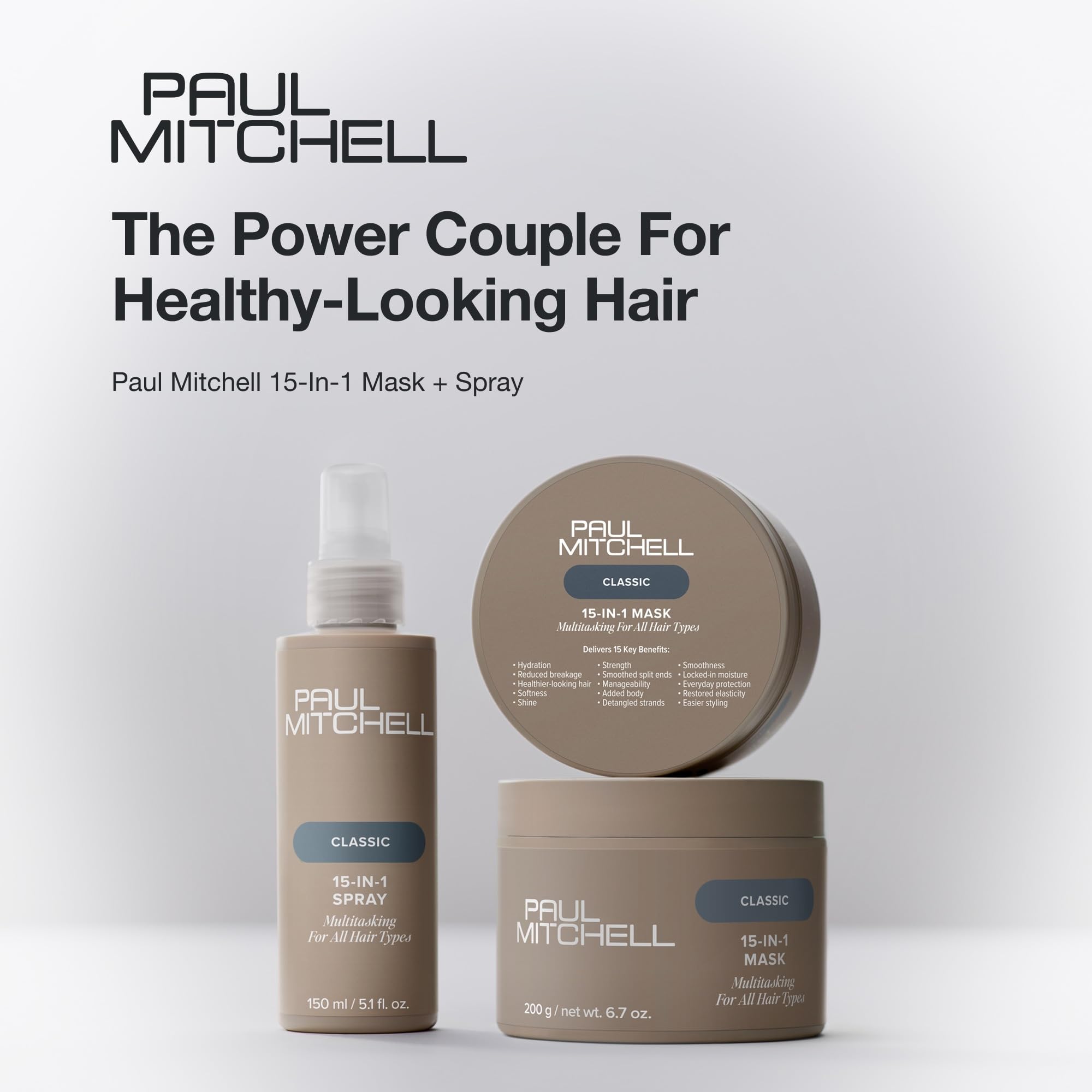 Paul Mitchell 15-In-1 Mask – Multitasking Hair Treatment for All Hair Types, 6.7 oz