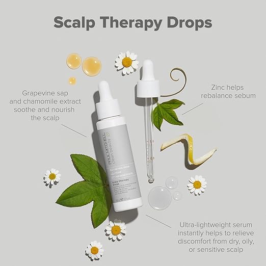 Paul Mitchell Clean Beauty Scalp Therapy Drops – Ultra-Light Scalp Serum for All Hair Types