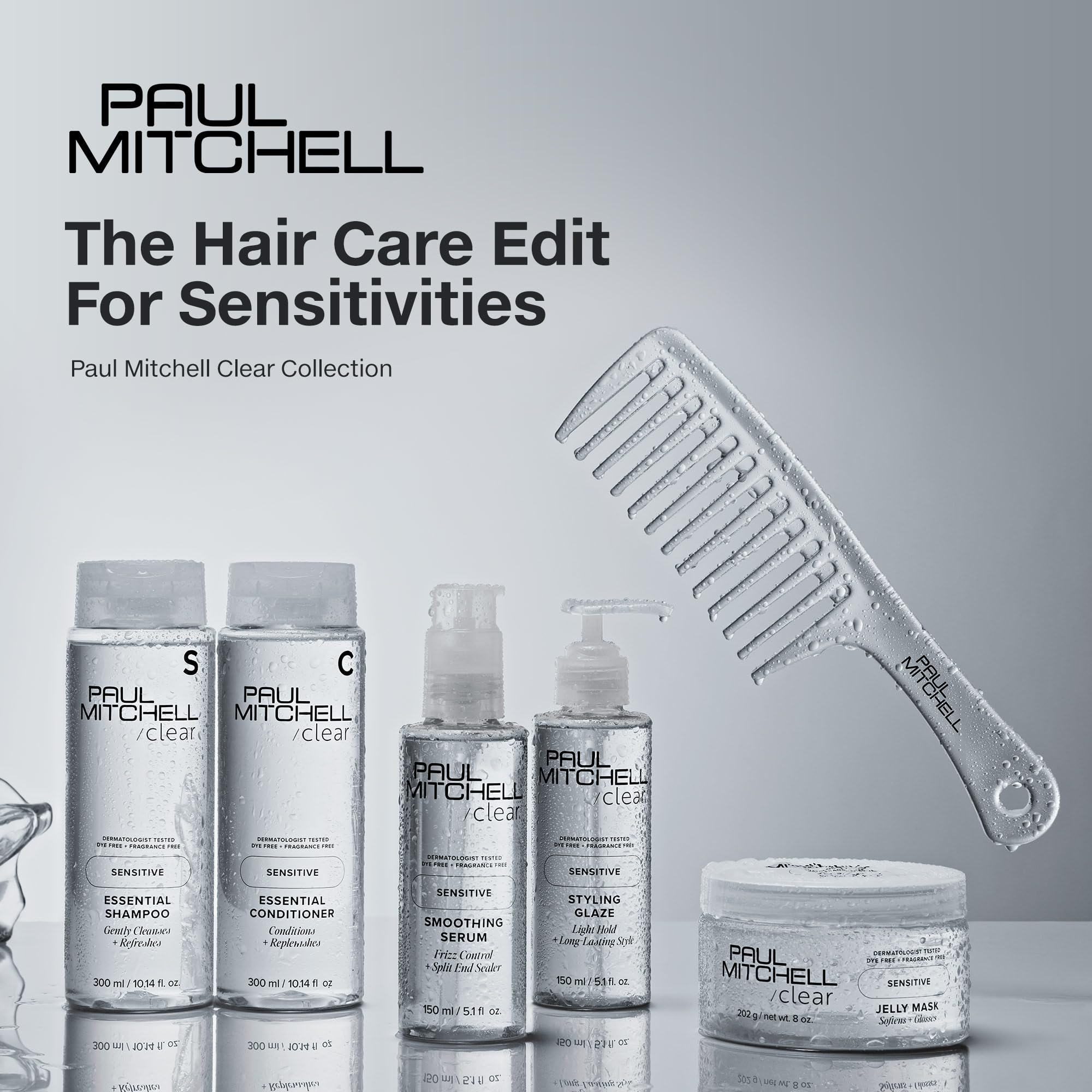 Paul Mitchell Clear Jelly Mask – Fragrance-Free Hair Mask for Sensitive Scalp, 8 oz