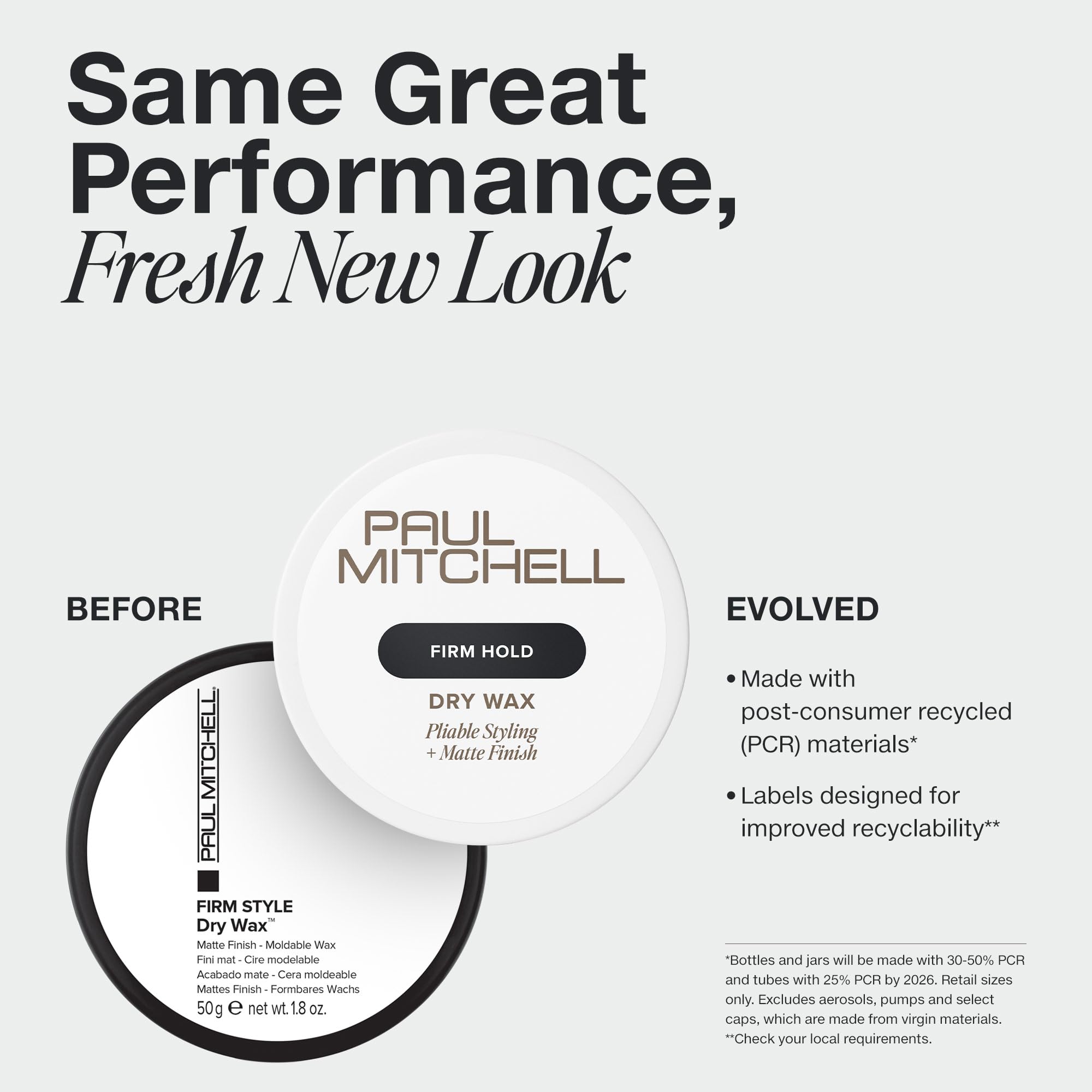 Paul Mitchell Dry Wax – Long-Lasting Hold, Matte Finish, 1.8 oz