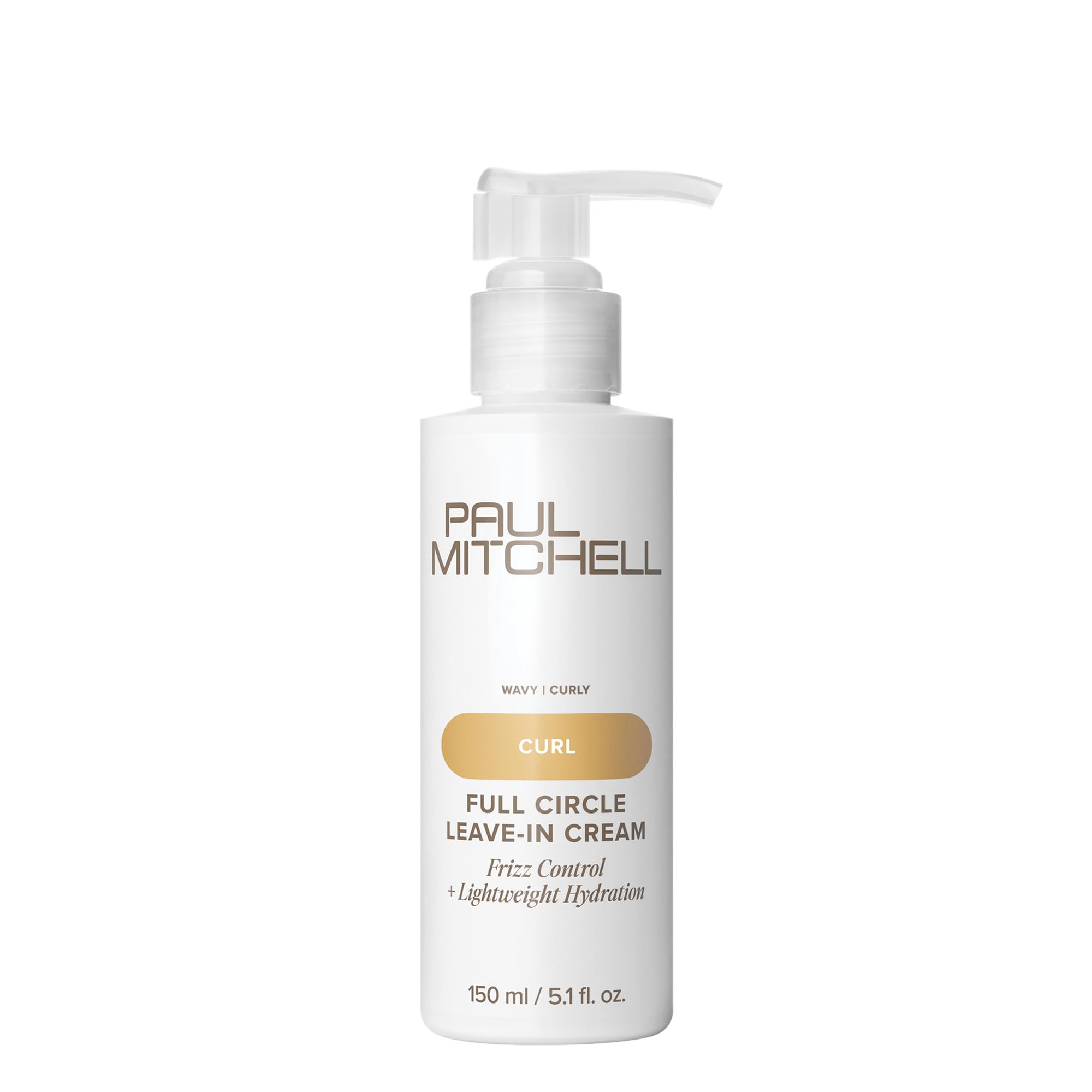 Paul Mitchell Full Circle Leave-In Cream – Frizz Control & Lightweight Hydration for Curly & Wavy Hair – 5.1 fl oz