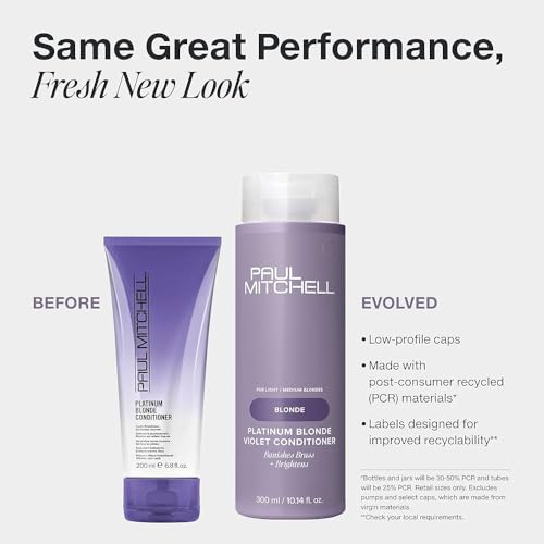Paul Mitchell Platinum Blonde Gift Set - Purple Shampoo & Conditioner for Brassy Hair