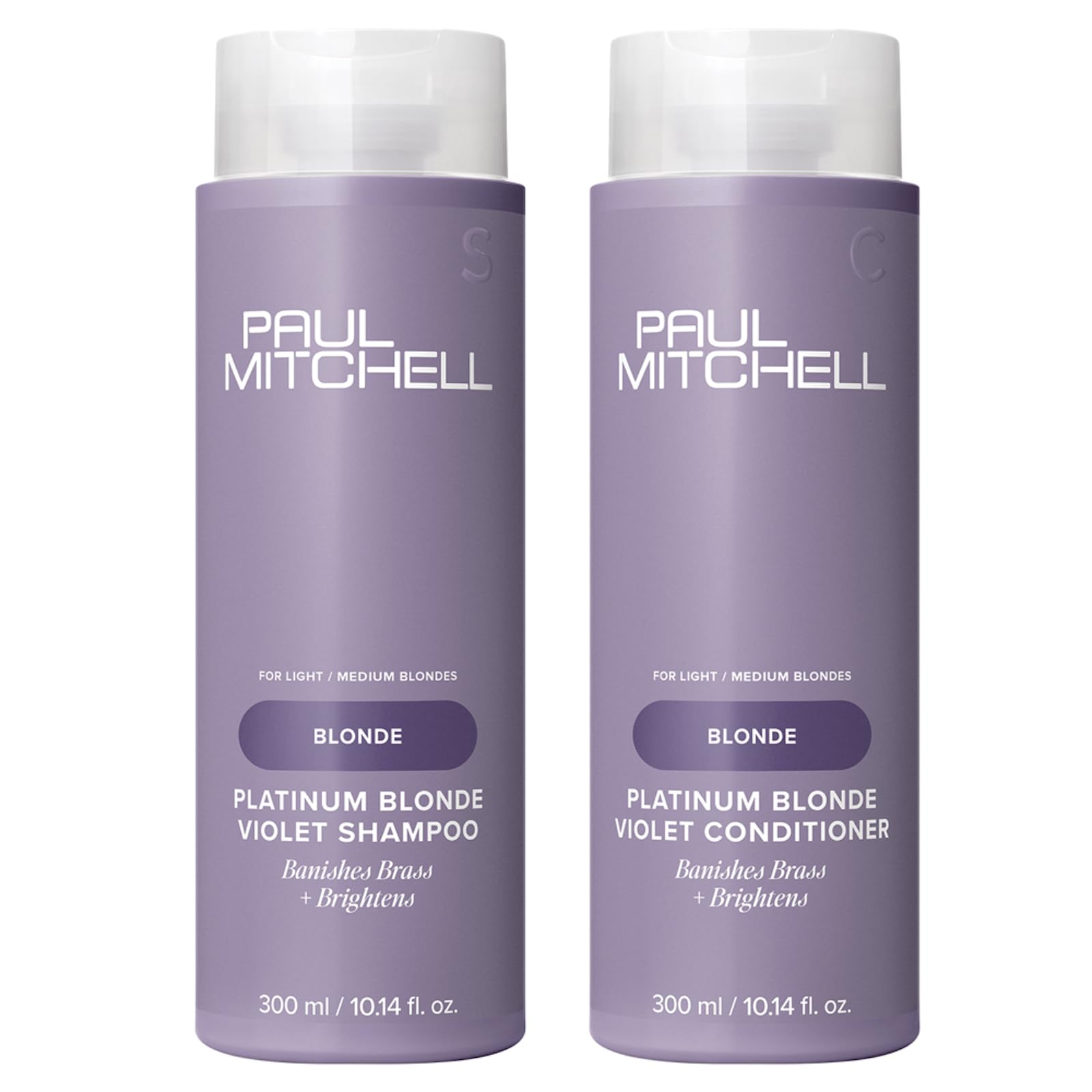 Paul Mitchell Platinum Blonde Gift Set - Purple Shampoo & Conditioner for Brassy Hair