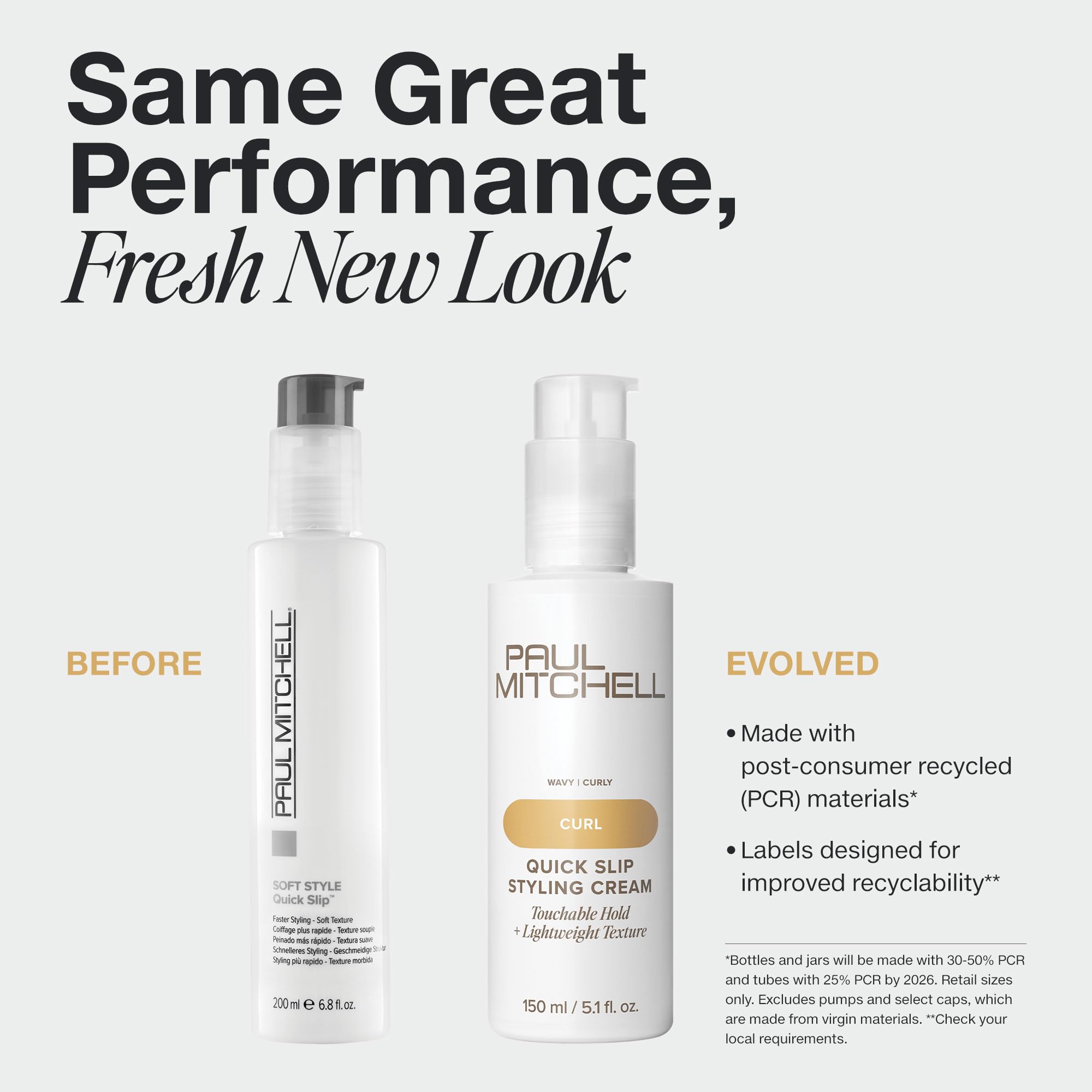 Paul Mitchell Quick Slip Styling Cream – Faster Drying, Soft Texture | 6.8 fl oz