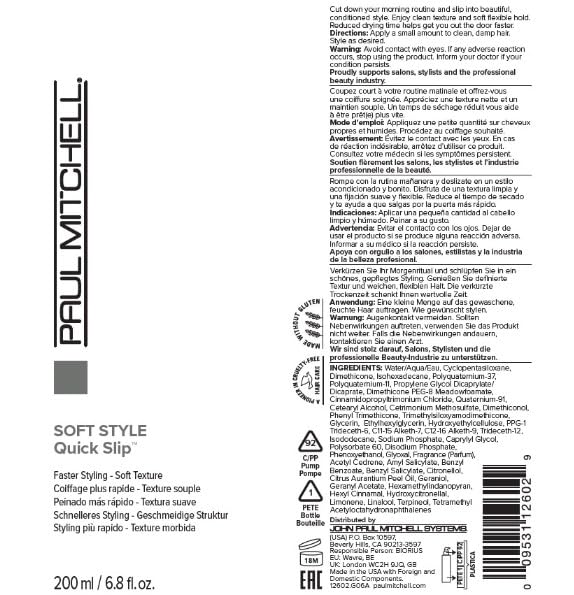 Paul Mitchell Quick Slip Styling Cream – Faster Drying, Soft Texture | 6.8 fl oz