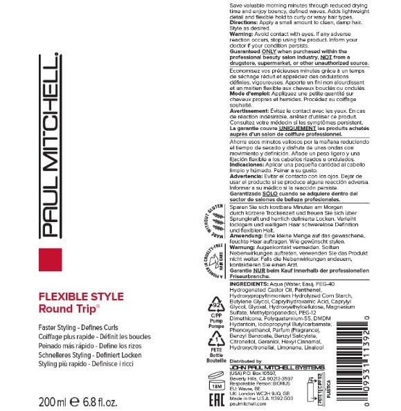 Paul Mitchell Round Trip Curl Defining Serum – Fast Drying, Flexible Hold (6.8 oz)