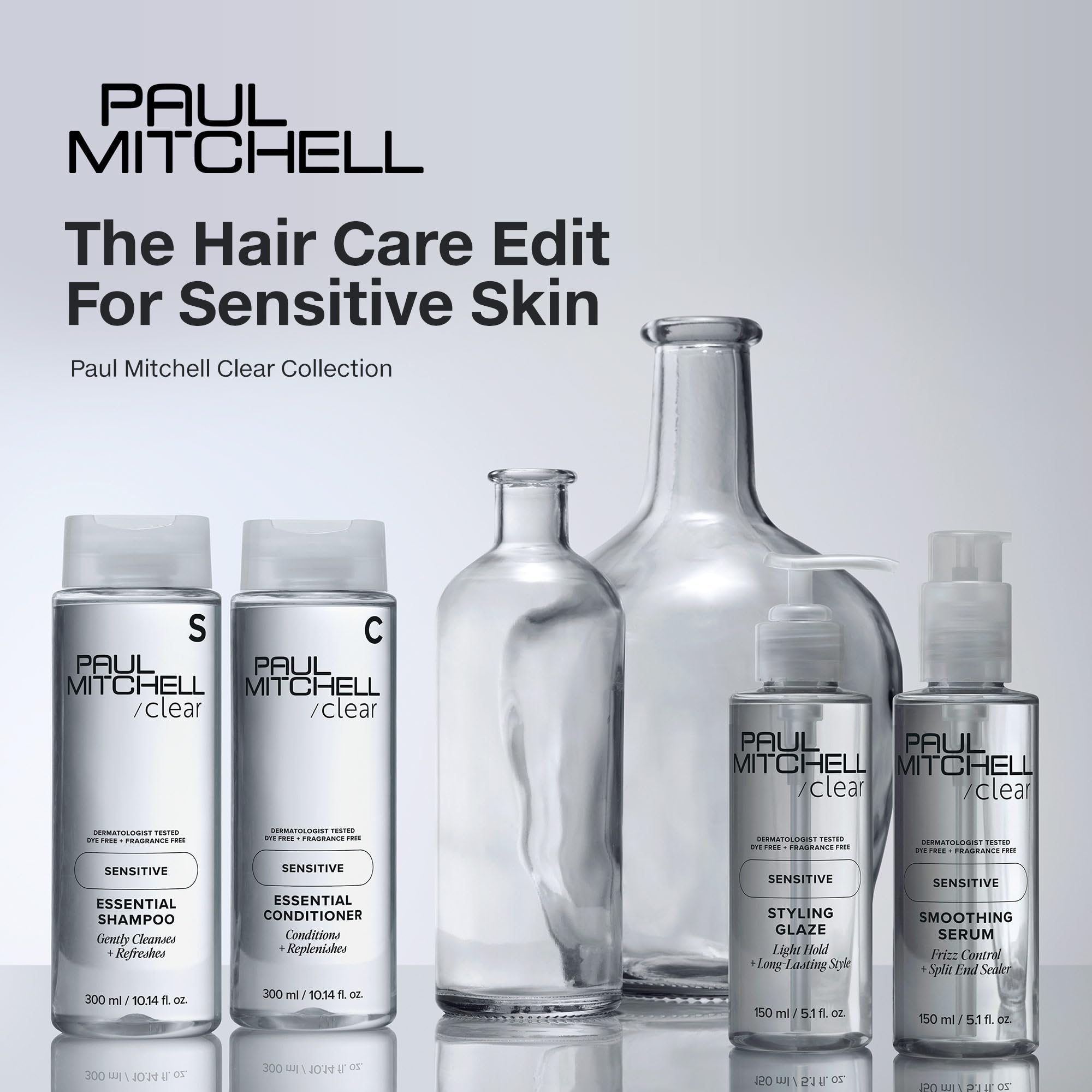 Paul Mitchell Clear Smoothing Serum — Fragrance-Free Blowout Primer for Sensitive Skin
