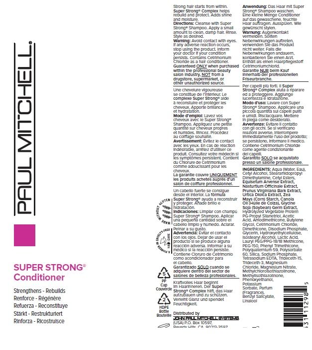 Paul Mitchell Super Strong Conditioner – Strengthens & Rebuilds Damaged Hair (10.14 oz)