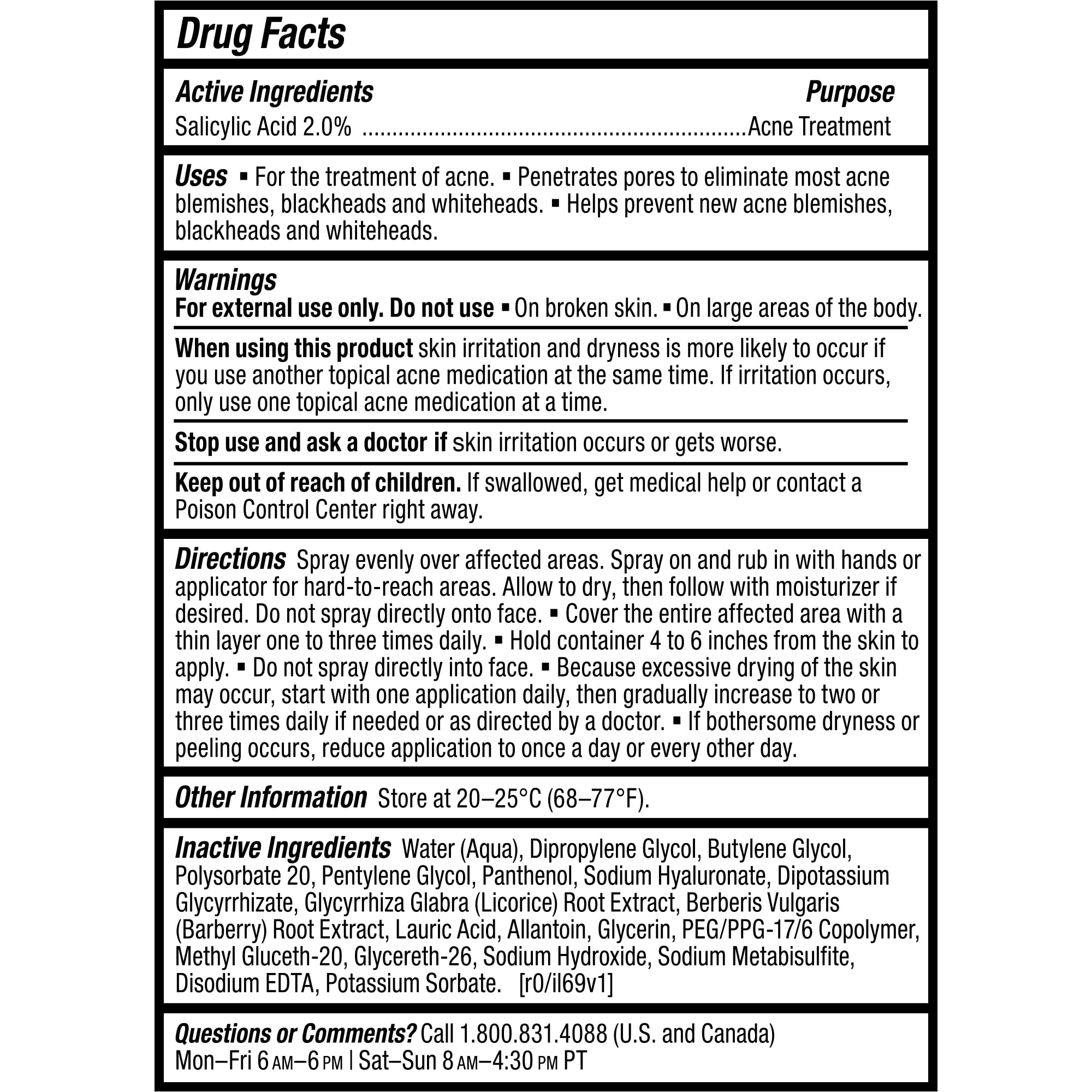 Paula's Choice CLEAR Exfoliating Back & Body Acne Spray – 2% BHA